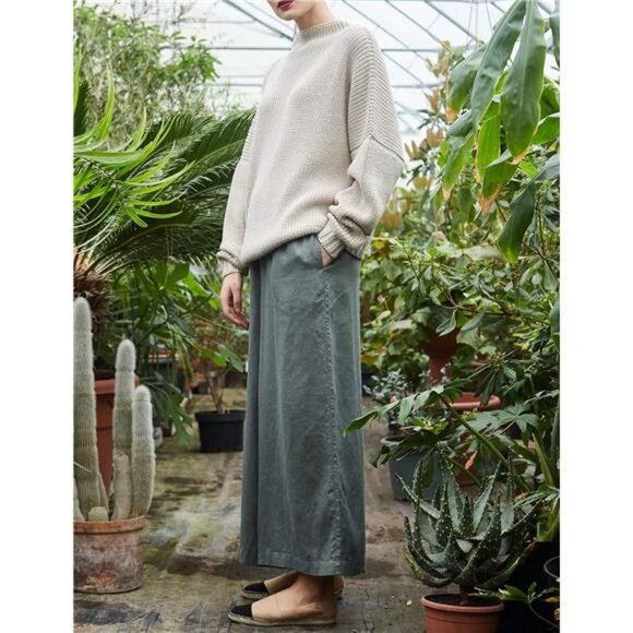 Women's Oversized Sweaters Batwing Sleeve Mock Neck Jumper Tops Chunky - Picture 3 of 7